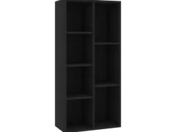 Regale Schwarz|Bücherregale^vidaXL Bücherregal 50x25x106 cm Holzwerkstoff 801108