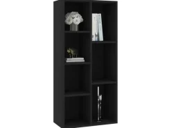 Regale Schwarz|Bücherregale^vidaXL Bücherregal 50x25x106 cm Holzwerkstoff 801108
