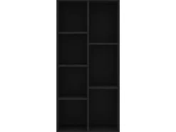 Regale Schwarz|Bücherregale^vidaXL Bücherregal 50x25x106 cm Holzwerkstoff 801108