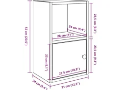 Bücherregale^vidaXL Bücherregal Sonoma-Eiche 31x24x52 cm Holzwerkstoff 860321