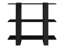 vidaXL Bücherregal/Raumteiler Schwarz 100×30×87 cm