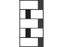 vidaXL Bücherregal/Raumteiler Schwarz 80x24x159 cm Holzwerkstoff