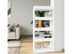 vidaXL Bücherregal/Raumteiler Weiß 60x30x135 cm Holzwerkstoff
