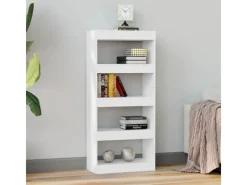 vidaXL Bücherregal/Raumteiler Weiß 60x30x135 cm Holzwerkstoff