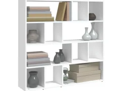 vidaXL Bücherregal/Raumteiler Weiß 105x24x102 cm