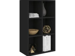 Regale Schwarz|Bücherregale^vidaXL Bücherregal/Sideboard 66x30x98 cm Holzwerkstoff 800343