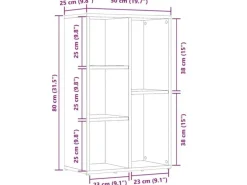 Sideboards^vidaXL Bücherregal/Sideboard 50x25x80 cm Holzwerkstoff 800166