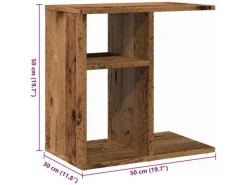 Tische^vidaXL Beistelltisch Altholz-Optik 50x30x50 cm Holzwerkstoff 856560