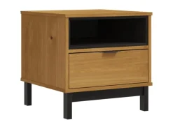 vidaXL Beistelltisch FLAM 50x50x50 cm Massivholz Kiefer