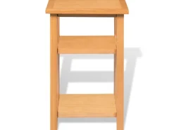 Tische^vidaXL Beistelltisch mit Zeitungsablage 27x35x55 cm Massivholz Eiche