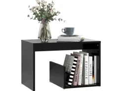 Tische^vidaXL Beistelltisch Schwarz 59x36x38 cm Holzwerkstoff