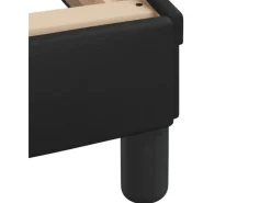 Betten^vidaXL Bett mit Matratze Schwarz 90x200 cm Kunstleder Modell 12007232