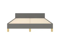vidaXL Bettgestell mit Kopfteil Dunkelgrau 140x200 cm Stoff Modell 41400109