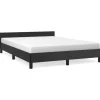 Betten^vidaXL Bettgestell mit Kopfteil Schwarz 140x200 cm Kunstleder Modell 11399621