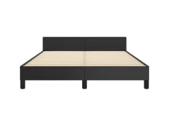 Betten^vidaXL Bettgestell mit Kopfteil Schwarz 140x200 cm Kunstleder Modell 11399621