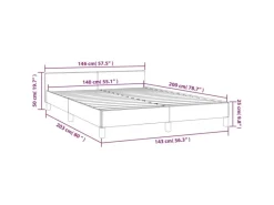 Betten^vidaXL Bettgestell mit Kopfteil Schwarz 140x200 cm Kunstleder Modell 11399621