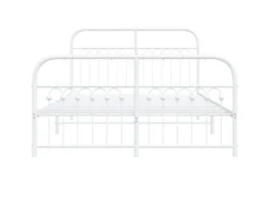 Betten^vidaXL Bettgestell mit Kopf- und Fußteil Metall 137x190 cm 376666