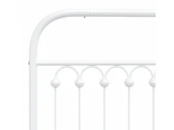 Betten^vidaXL Bettgestell mit Kopf- und Fußteil Metall 137x190 cm 376666