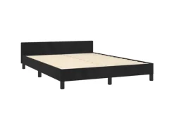 vidaXL Bettgestell mit Kopfteil Schwarz 140x200 cm Samt Modell 11398799