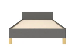 vidaXL Bettgestell mit Kopfteil Dunkelgrau 90x200 cm Stoff Modell 31399405
