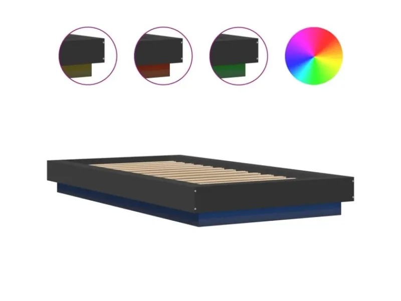 vidaXL Bettgestell mit LED 90x200 cm Holzwerkstoff 3281120