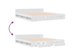 vidaXL Bettgestell mit Schubladen 200x200 cm Holzwerkstoff 3280720