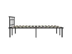 vidaXL Bettgestell Schwarz Metall 140x200 cm Modell 5651016
