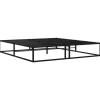 vidaXL Bettgestell Schwarz Metall 140x200 cm Modell 2650996