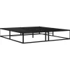 vidaXL Bettgestell Schwarz Metall 180x200 cm Modell 2650998