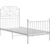 Betten^vidaXL Bettgestell Weiß Metall 100x200 cm723136