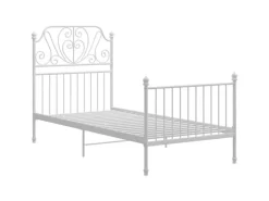 Betten^vidaXL Bettgestell Weiß Metall 100x200 cm723136