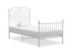 Betten^vidaXL Bettgestell Weiß Metall 100x200 cm723136