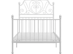 Betten^vidaXL Bettgestell Weiß Metall 100x200 cm723136