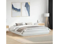 vidaXL Bettgestell Weiß 200x200 cm Holzwerkstoff 3209828