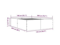 Betten^vidaXL Bettgestell 140x200 cm Holzwerkstoff 3280923
