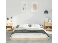 Betten^vidaXL Bettrahmen Braun 160 x 200 cm Massives Kiefernholz 873307