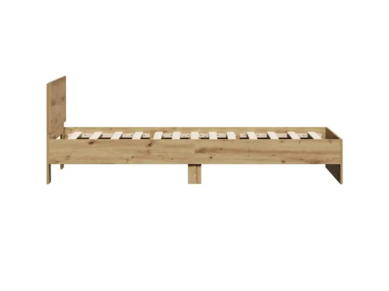 Betten^vidaXL Bettrahmen mit Kopfteil Artisan-Eiche 90 x 200 cm Holzwerkstoff 871655