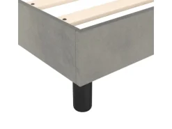 vidaXL Boxspringbett mit Matratze Hellgrau 140x200 cm Samt1399424