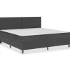 vidaXL Boxspring-Bettgestell Grau Stoff 200x200 cm621163