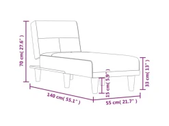 Sessel^vidaXL Chaiselongue Schwarz Stoff Modell 3