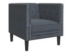 vidaXL Chesterfield-Sessel Dunkelgrau Samt 2146438