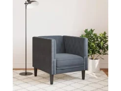 vidaXL Chesterfield-Sessel Dunkelgrau Samt 2146438