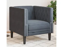 vidaXL Chesterfield-Sessel Dunkelgrau Samt 2146438