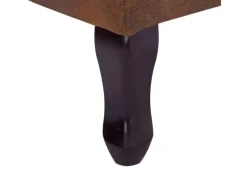 Hocker^vidaXL Chesterfield-Sessel und Fußhocker Braun Wildleder-Optik