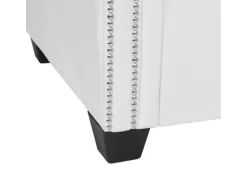 vidaXL Chesterfield-Sofa L-Form Kunstleder Weiß