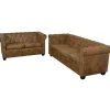 Sofas^vidaXL Chesterfield-Sofas 2-Sitzer und 3-Sitzer Braun