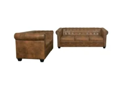 Sofas^vidaXL Chesterfield-Sofas 2-Sitzer und 3-Sitzer Braun