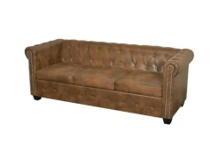 Sofas^vidaXL Chesterfield-Sofas 2-Sitzer und 3-Sitzer Braun