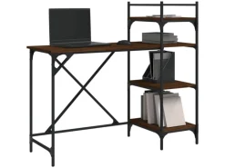 vidaXL Computertisch mit Regal Braun Eiche-Optik 120x47x109 cm 836217