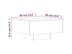 Tische^vidaXL Couchtisch Schwarz 60x60x31,5 cm Holzwerkstoff